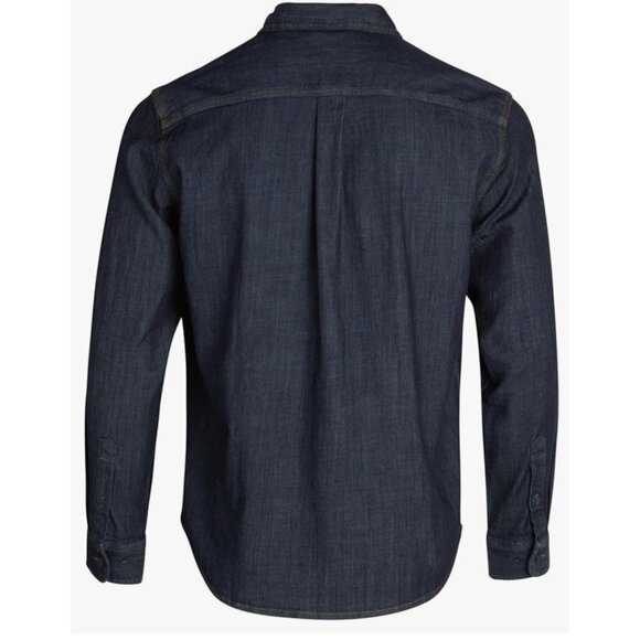 Chaps Mens BIG &TALL 4XB Comfort Stretch Button Denim Shirt Dark Rinse NWT New - Picture 4 of 8